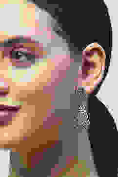 White Oxidised Casual Danglers image number 3