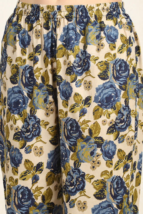 Green Cotton Printed Unstitched Suit Set image number 3