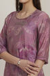 Lavender Floral Printed Straight Kurta Set image number 1