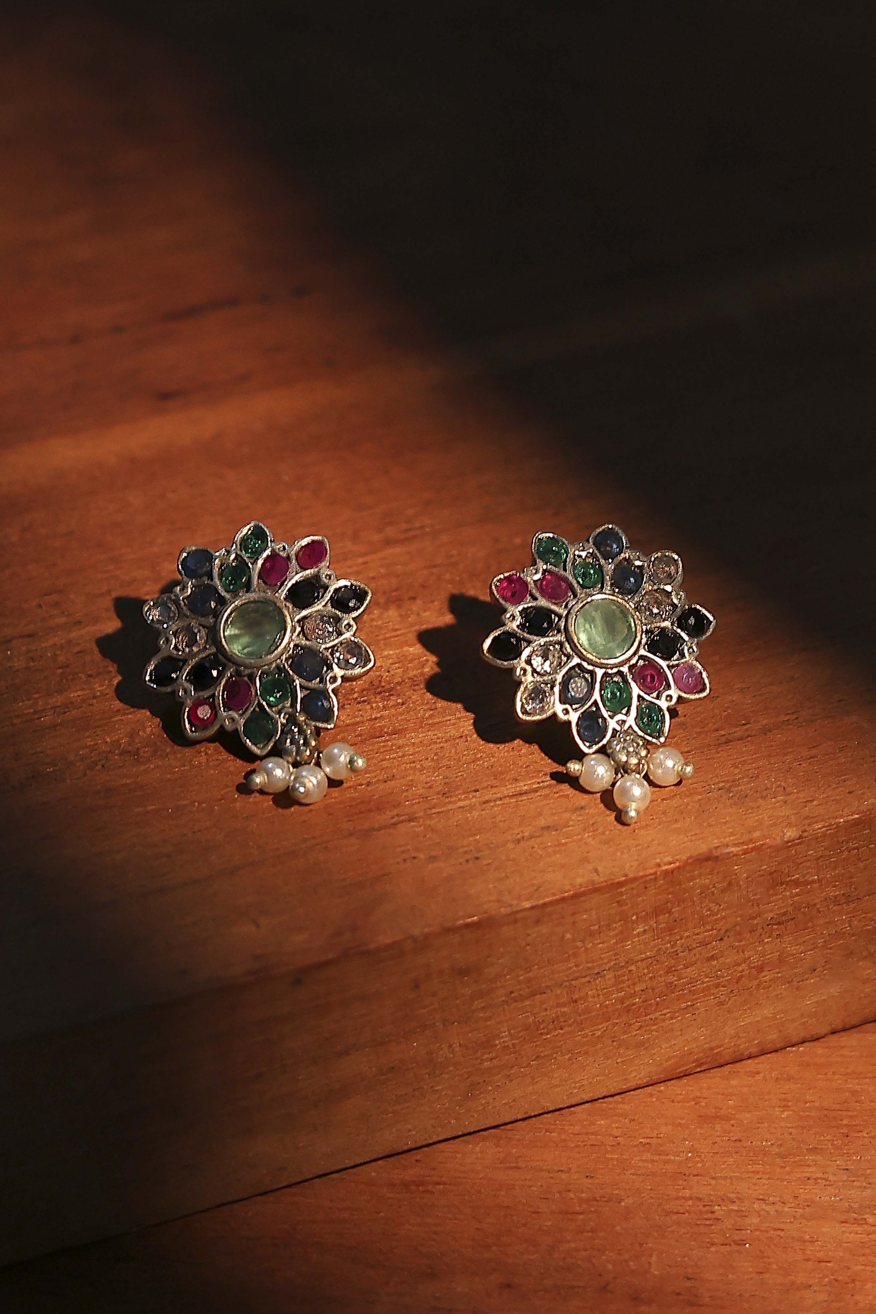 biba Multicolour Stone EarringsMulticolour Stone Earrings-picture-150