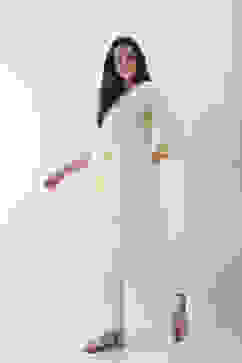 Off-White Solid Straight Palazzos image number 0