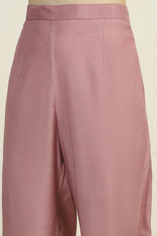 Pink Georgette Hand Embroidered Unstitched Suit Set image number 3