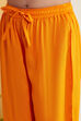 Orange Printed Cotton Tiered Kurta Set image number 2