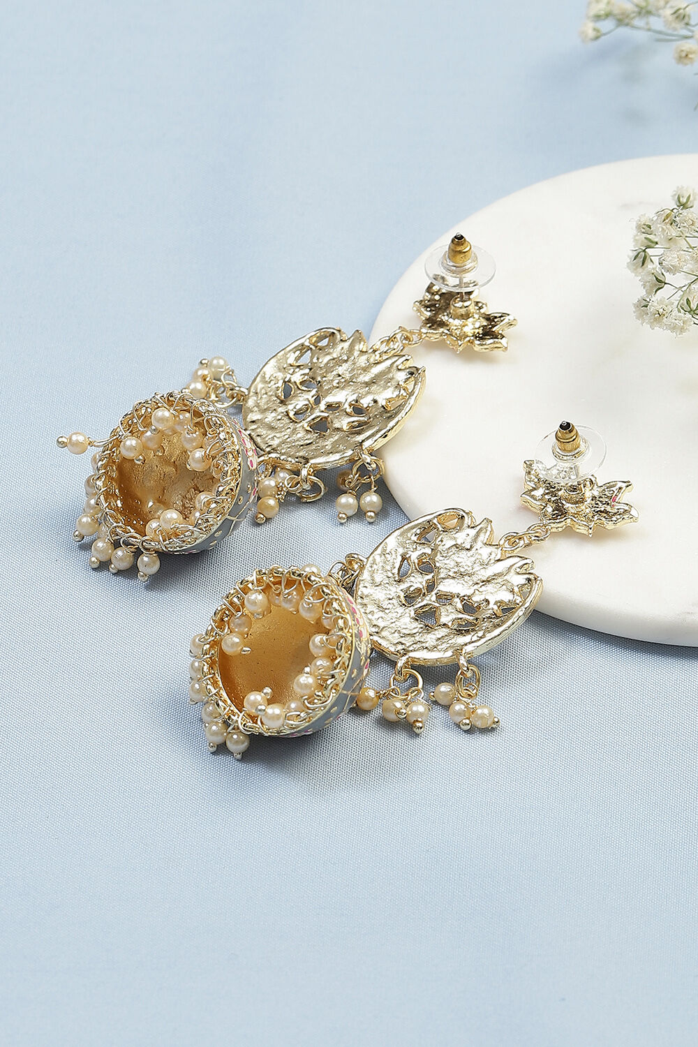 Grey Alloy Earrings image number 2