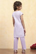 Green Cotton Straight Printed Kurta Pants Set image number 4