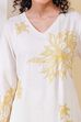 Off White Viscose Rayon Straight Kurta Pants Set image number 1