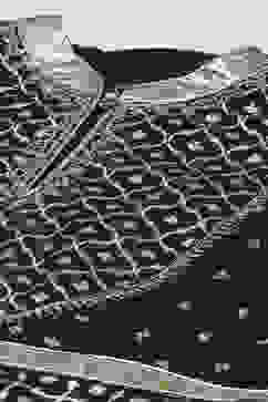 Rohit Bal Black Cotton Silk Anarkali Yarndyed Suit Set image number 1