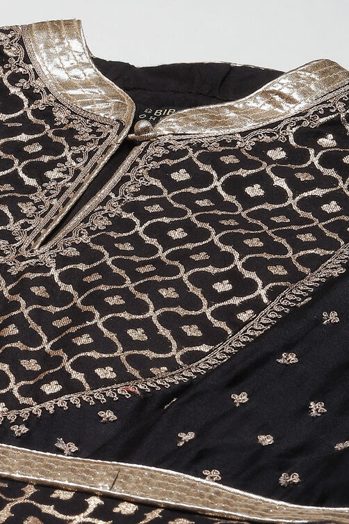 Rohit Bal Cream Cotton Silk Anarkali Yarndyed Suit Set image number 1