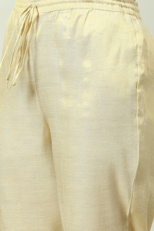 Beige Cotton Pants image number 1