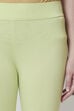 Moss Green Viscose Lycra Solid Leggings image number 1