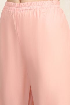 Pink Cotton Digital Print Unstitched Suit Set image number 3