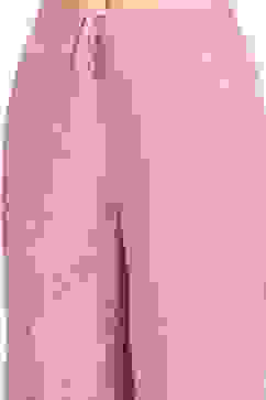 Purple Cotton Screen Print Unstitched Suit Set image number 3