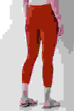 Red Cotton Lycra Leggings image number 5