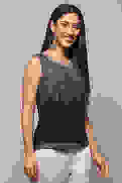 Charcoal Rayon Straight Jacket image number 1