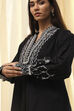 Black Cotton Printed A-Line Short Kurta image number 1