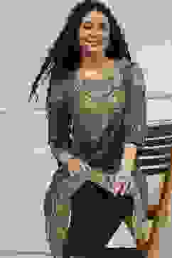 Blue Cotton Printed Straight Kurta image number 6