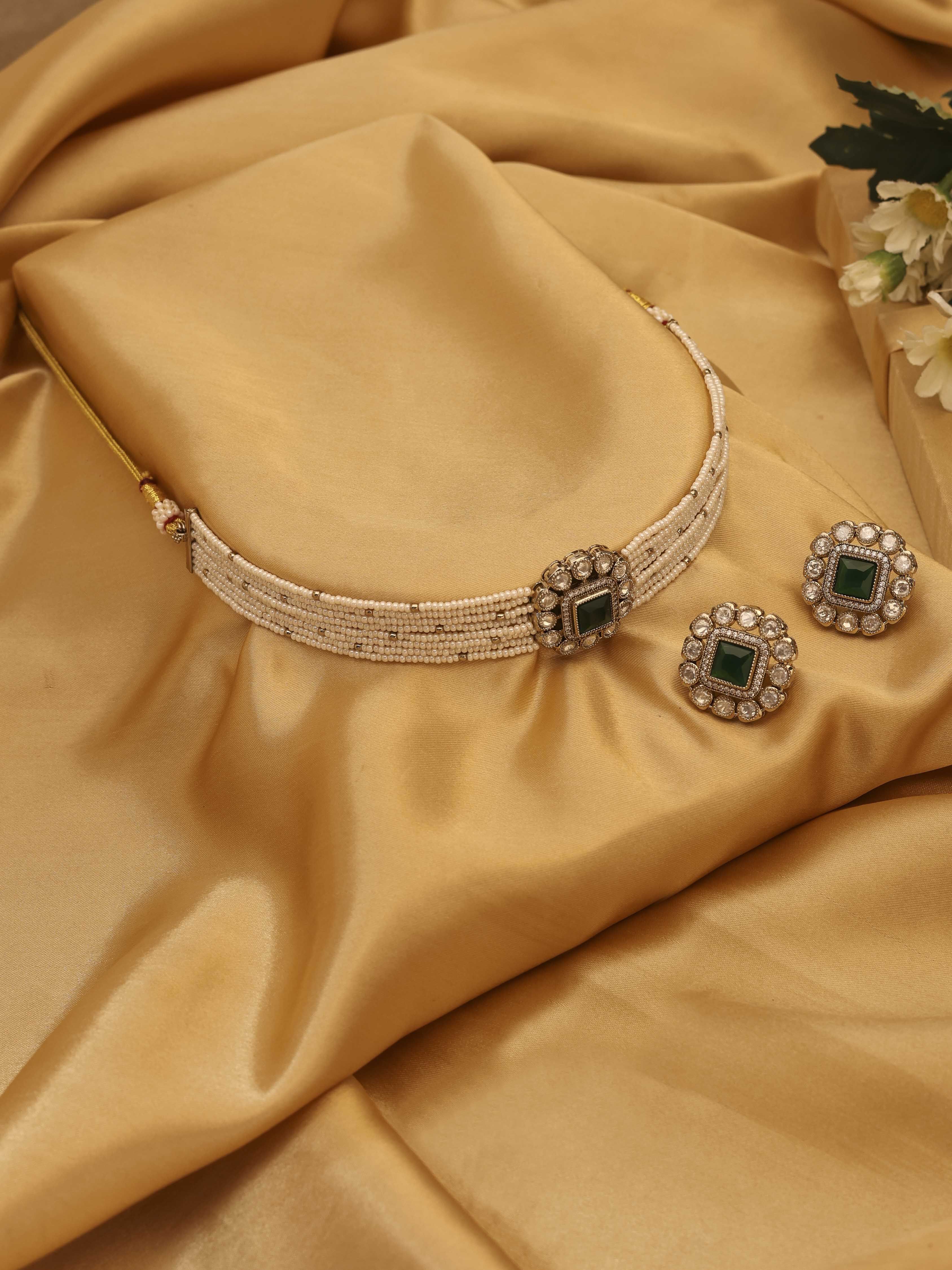 biba Green Brass Choker SetGreen Brass Choker Set-picture-64