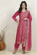 Pink Art Silk Woven Unstitched Suit Set image number 7