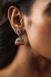 Dark Pink Pearl Earrings image number 1