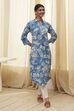 Red Pure Cotton Floral Straight Kurta image number 5
