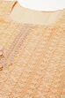 Peach Muslin Lace Unstitched Suit Set image number 2