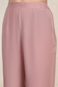 Purple Muslin Unstitched Suit Set image number 3