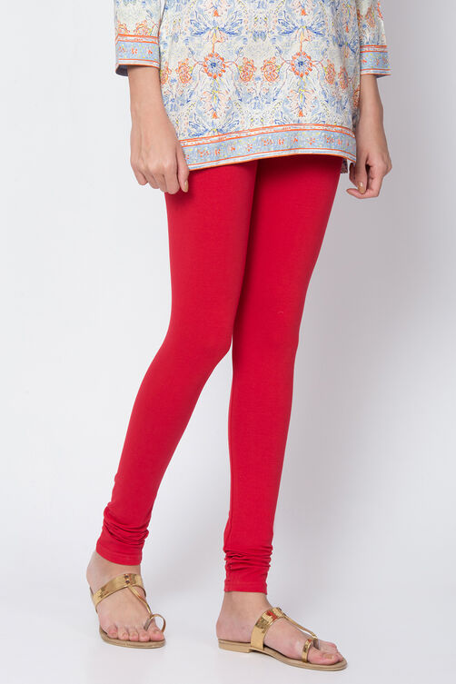 White Cotton Blend Dyed Churidar image number 0
