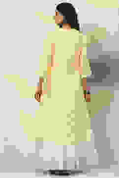 Yellow Straight Nylon Viscose Kurta image number 5