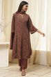 Green Art Silk Straight Suit Set image number 6