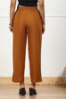Tan Brown Mid-Rise Straight Palazzo image number 5