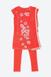 Red Art Silk Straight Kurta Churidar Suit Set image number 0