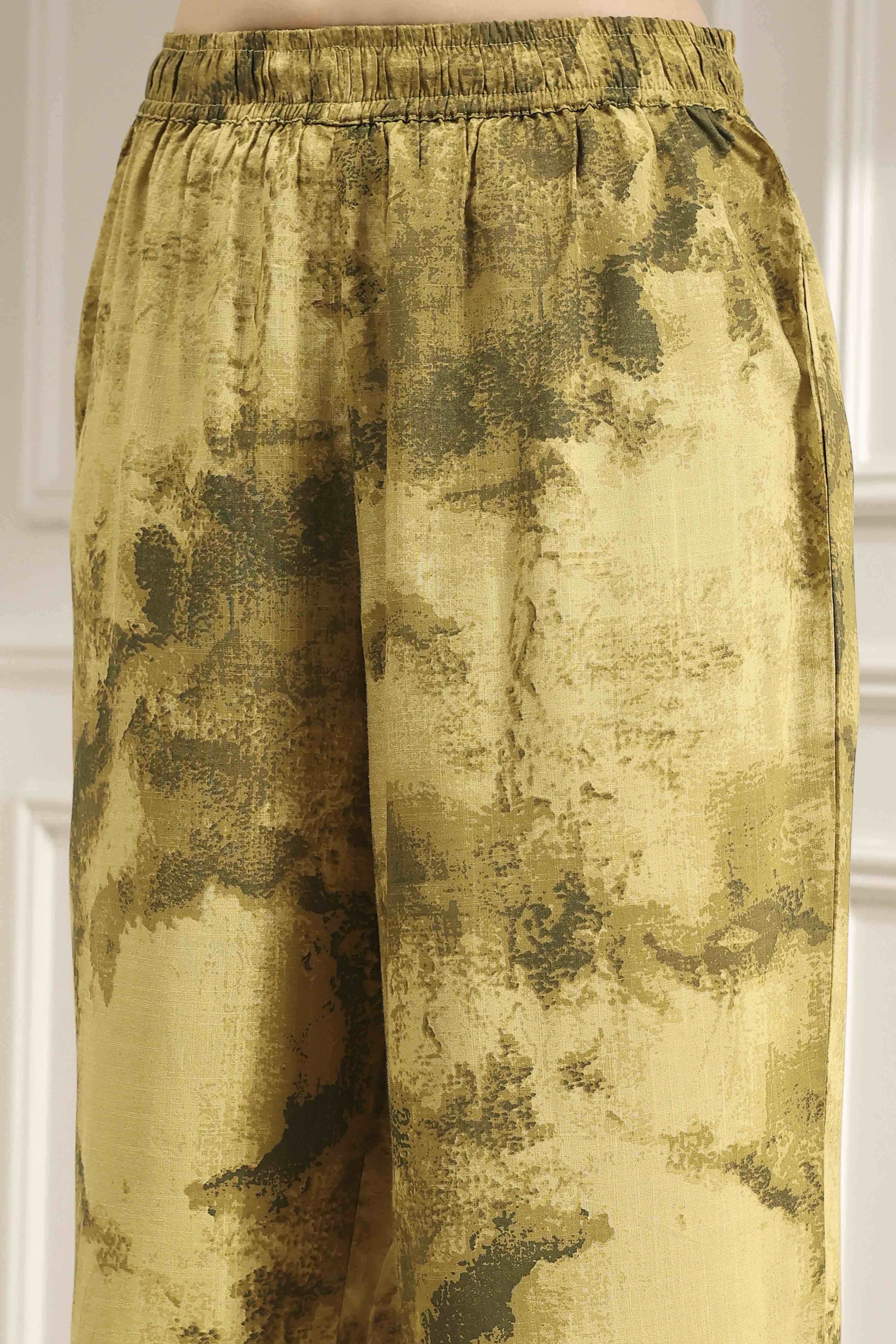 Green Printed Kurta Pants Co-ord Set image number 2