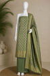 Purple Chanderi Banarsi Weave Unstitched Suit Set image number 6
