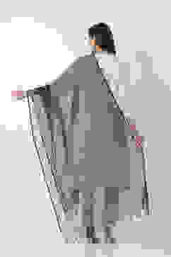 Green Black Nylon Organza Dupatta image number 2