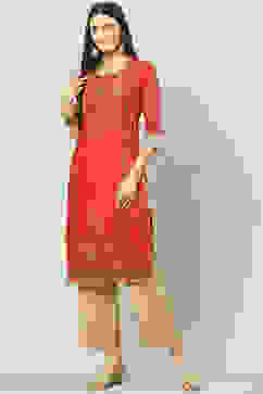 Beige Rayon Solid Palazzo image number 5