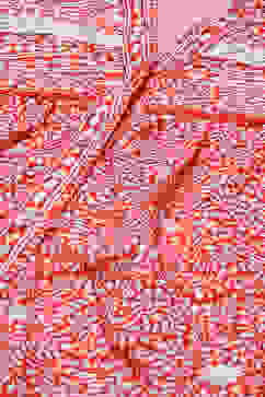  Red Printed Cambric Dress With Front Opening image number 1