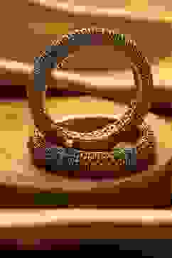 Gold Alloy Temple Bangles image number 0