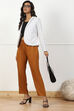 Tan Brown Mid-Rise Straight Palazzo image number 0