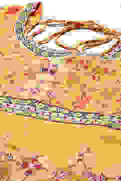 Yellow Rayon Anarkali Kurta Churidar Suit Set image number 1