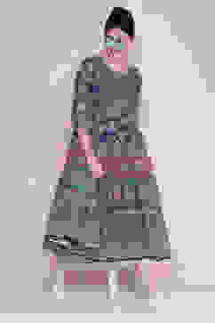 Navy Cotton Tiered Dress image number 0