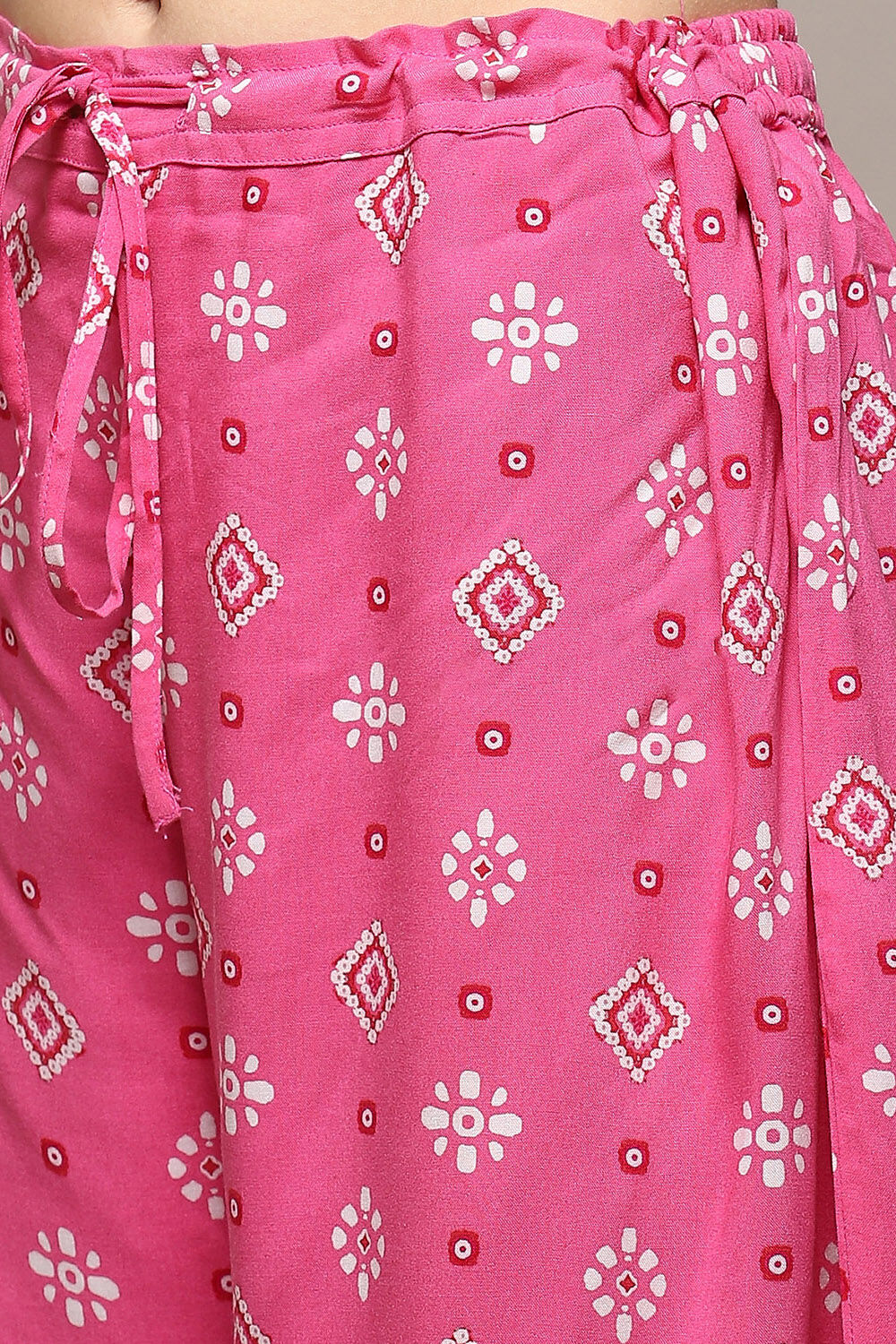 Fuchsia LIVA Straight Printed 2 Piece Set image number 2