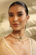 White & Green Gold Plated Brass Beaded Jewellry Set image number 3