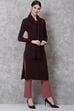 Plum Straight Acrylic Kurta image number 5