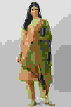 Ochre Acrylic Yarndyed Dupatta image number 0