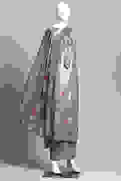 Grey Muslin Unstitched Suit Set image number 0