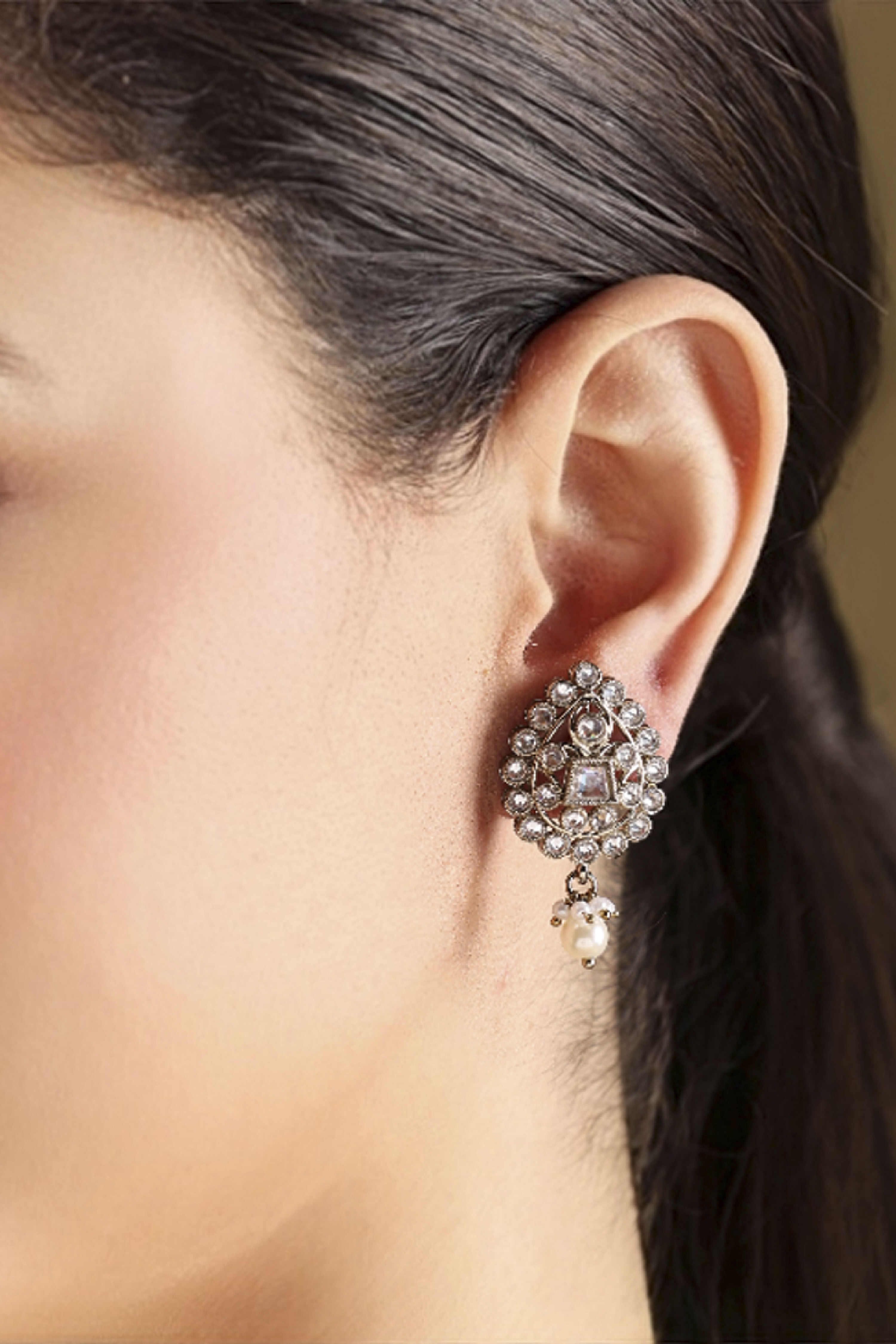 Off White Alloy Studs image number 1