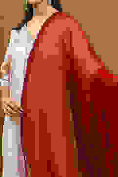 Maroon Polyester Dupatta image number 1
