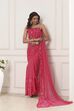 Pink Poly Georgette Regular Saree image number 5
