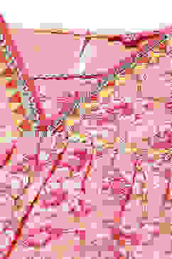 Peach Cotton Short Kurta Printed Suit Set image number 1