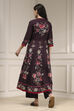 Blue Cotton Printed Anarkali Suit Set image number 4